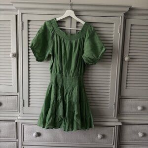 Joy Joy Green Mini Ruffle Dress Size M